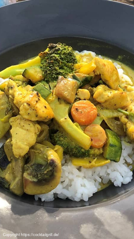 Chicken Curry auf Reis