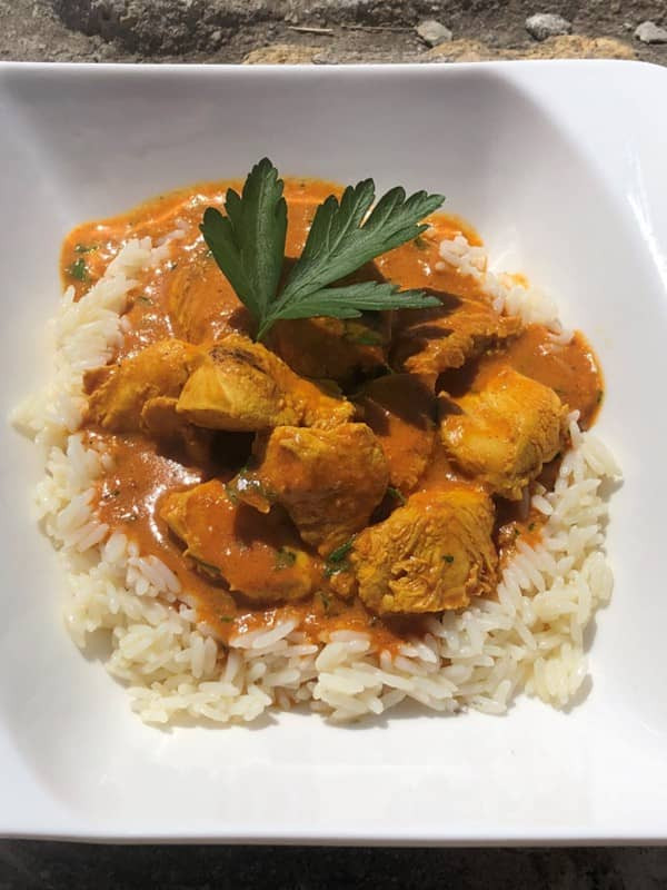 Chicken Masala auf Reis