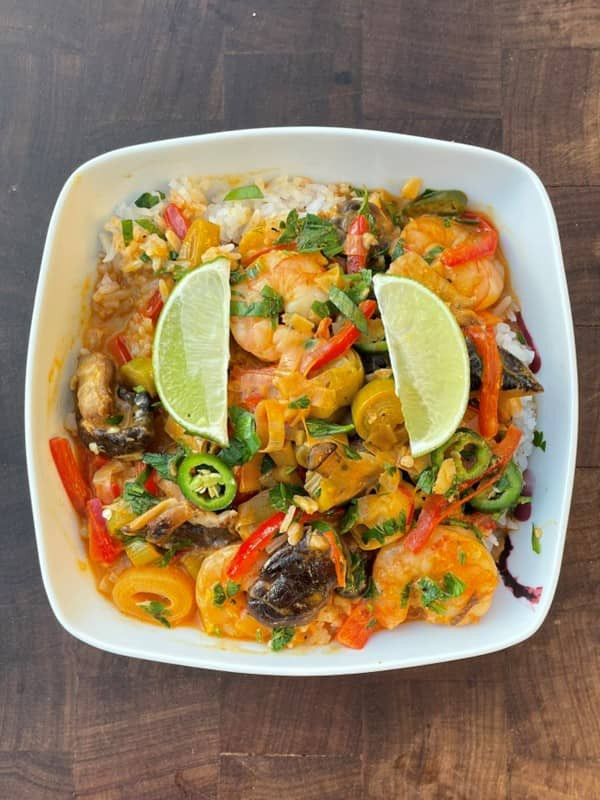 Shrimp Curry mit Limette