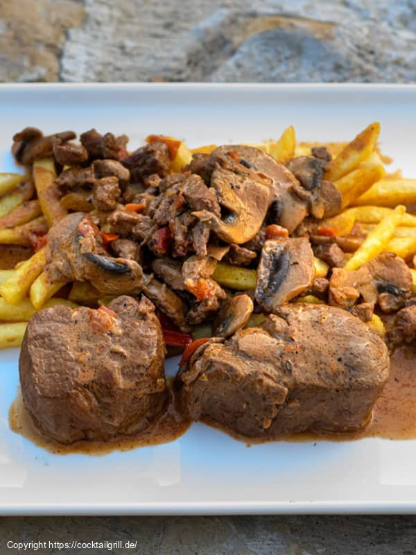 Filet-Topf mit Pommes