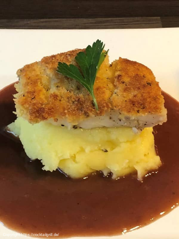 Poisson en croûte auf Püree