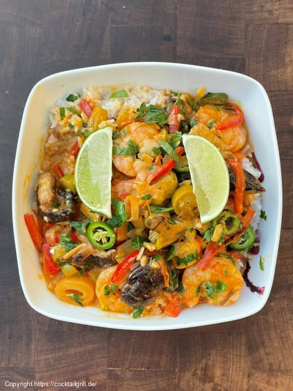 Shrimp Curry mit Limette