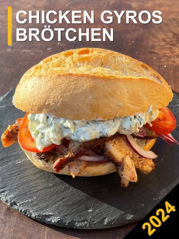 Zum Rezept Chicken Gyros Brötchen