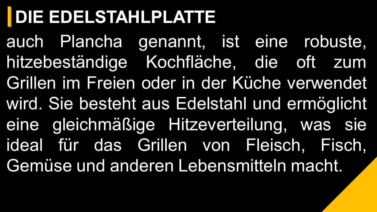 Edelstahlgrillplatte Info