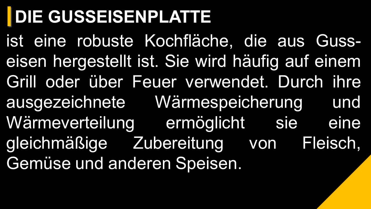 Gusseisenplatte Info