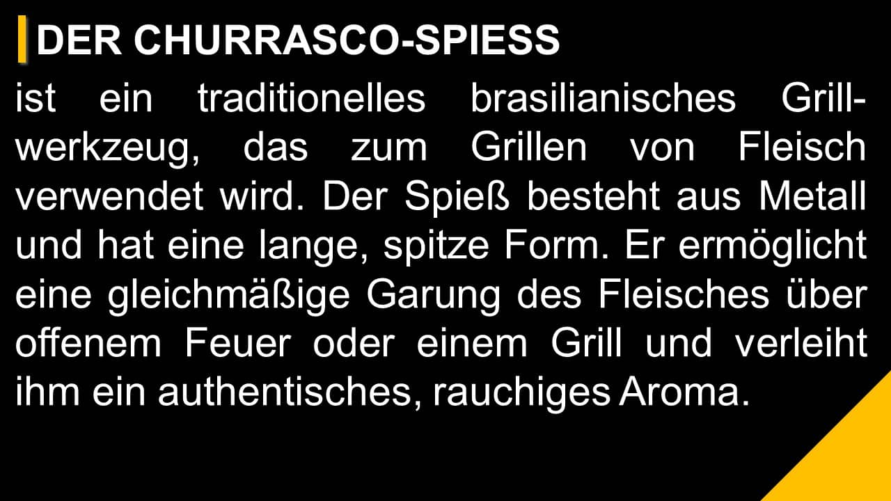 Churrasco-Spieß Info