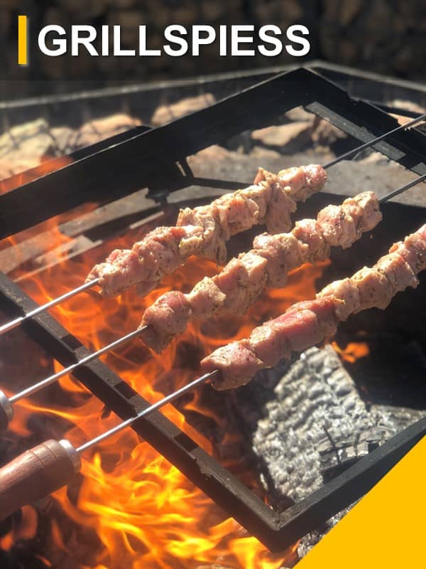 zu Gerichten vom Grillspieß