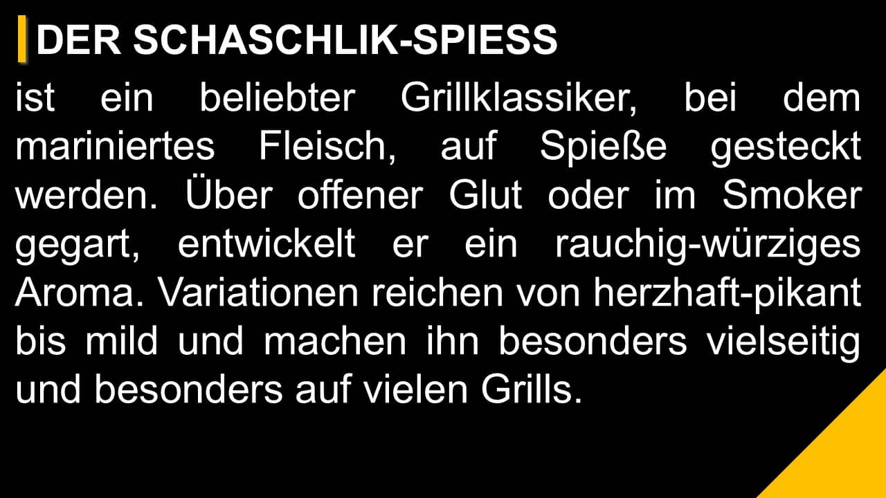 Schaschlik-Spieß Info