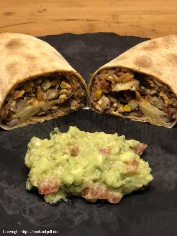 Chicken Burrito mit Guacamole
